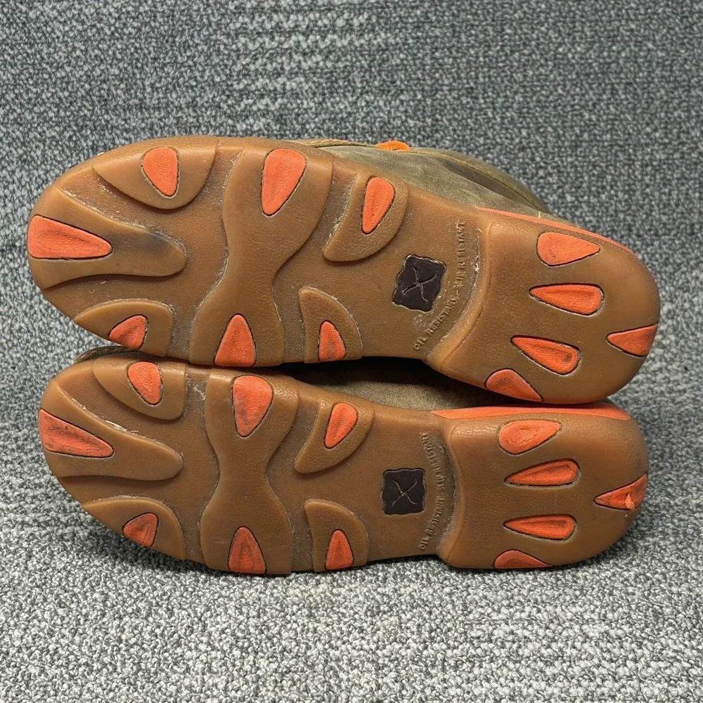 Twisted X MDM0019 Driving Moc Brown Leather Chukka Boots Mens Size 8M Orange